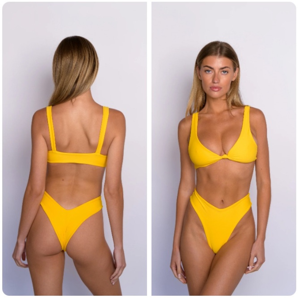 Skatie Bright Yellow Bikini Set